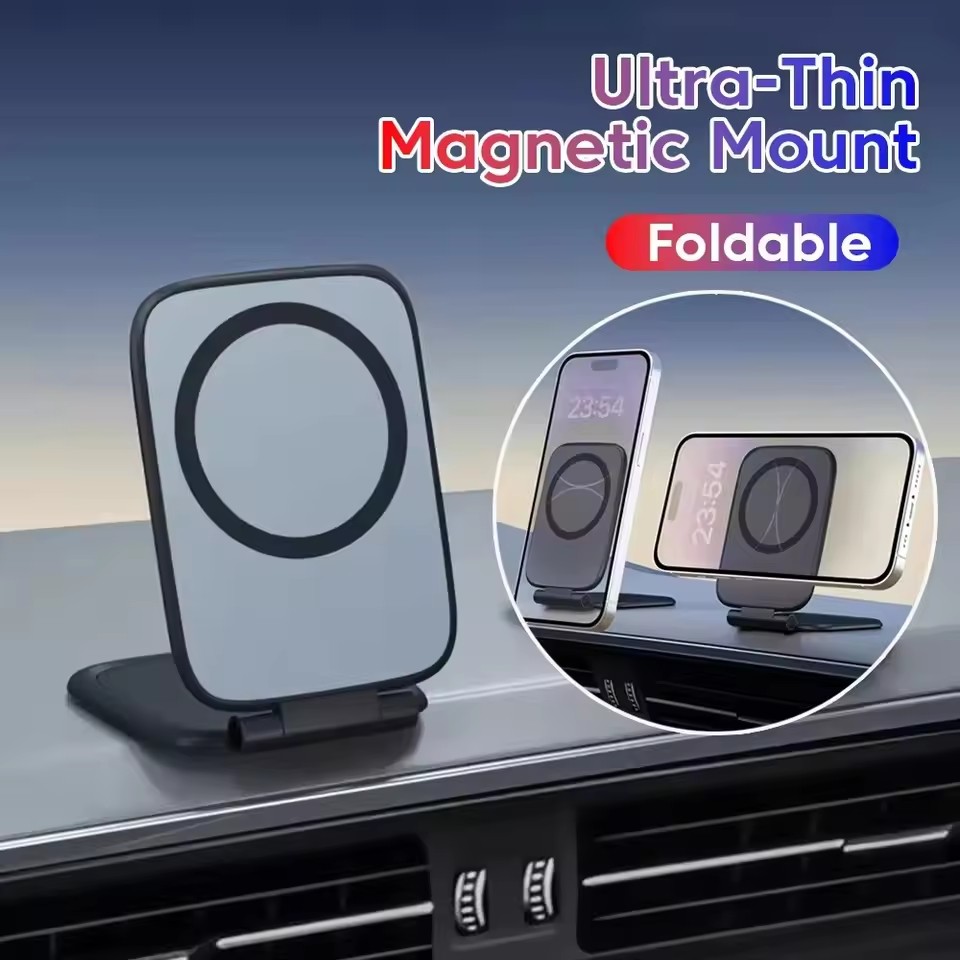 Magazine File Holder - Ultra-thin Magnetic Phone Holder Foldable Portable