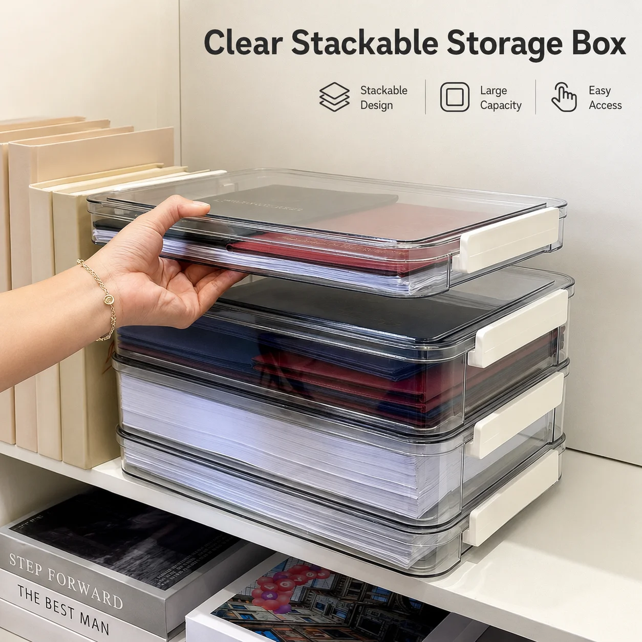 Transparent File Organizer Box - Desktop Filing Tray review and price