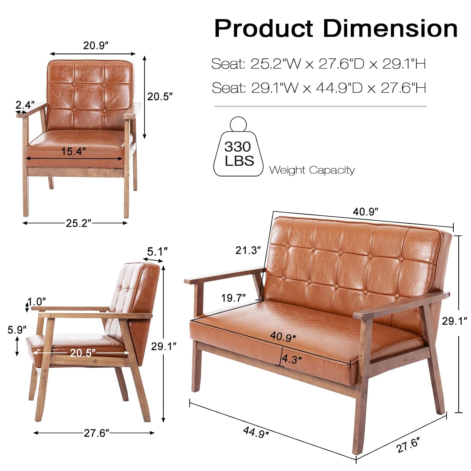 Loveseat Sofa Set Upholstered  - Office Furniture For Small Spaces review and price