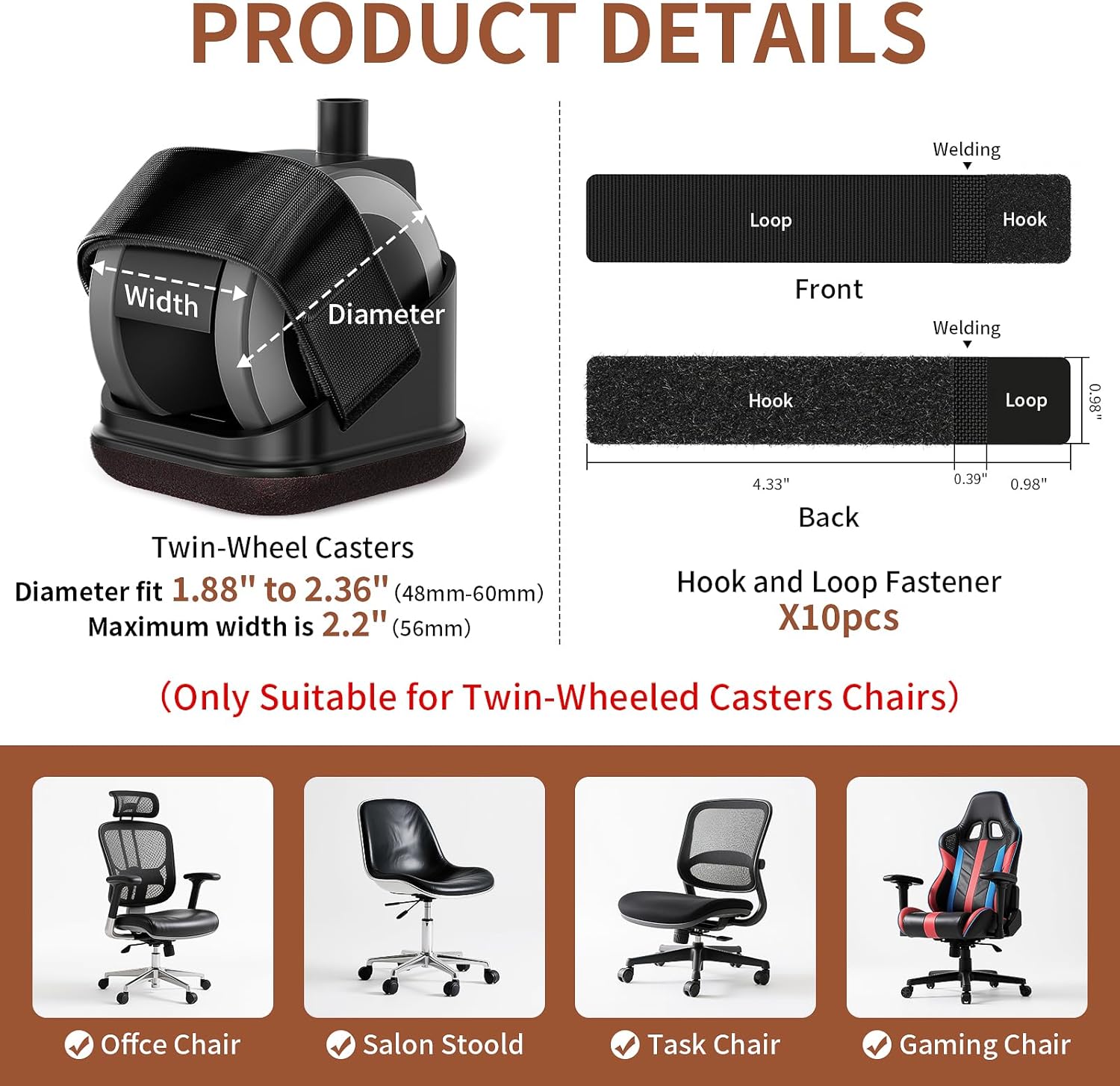 5PCS Chair Leg Protectors Offi - Office Furniture Loft review and price