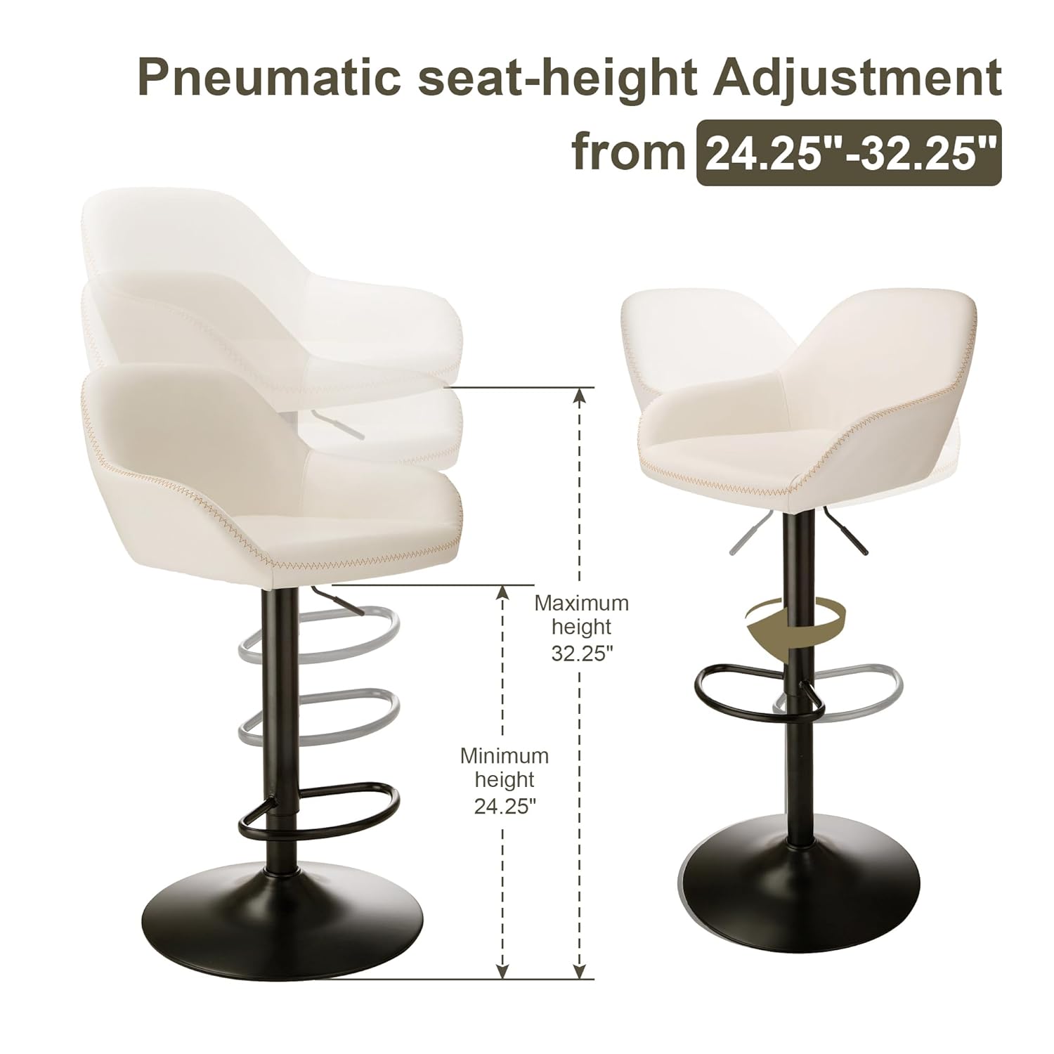3Pc Pub Table & Swivel PU Bar  - Office Furniture For Small Spaces review and price