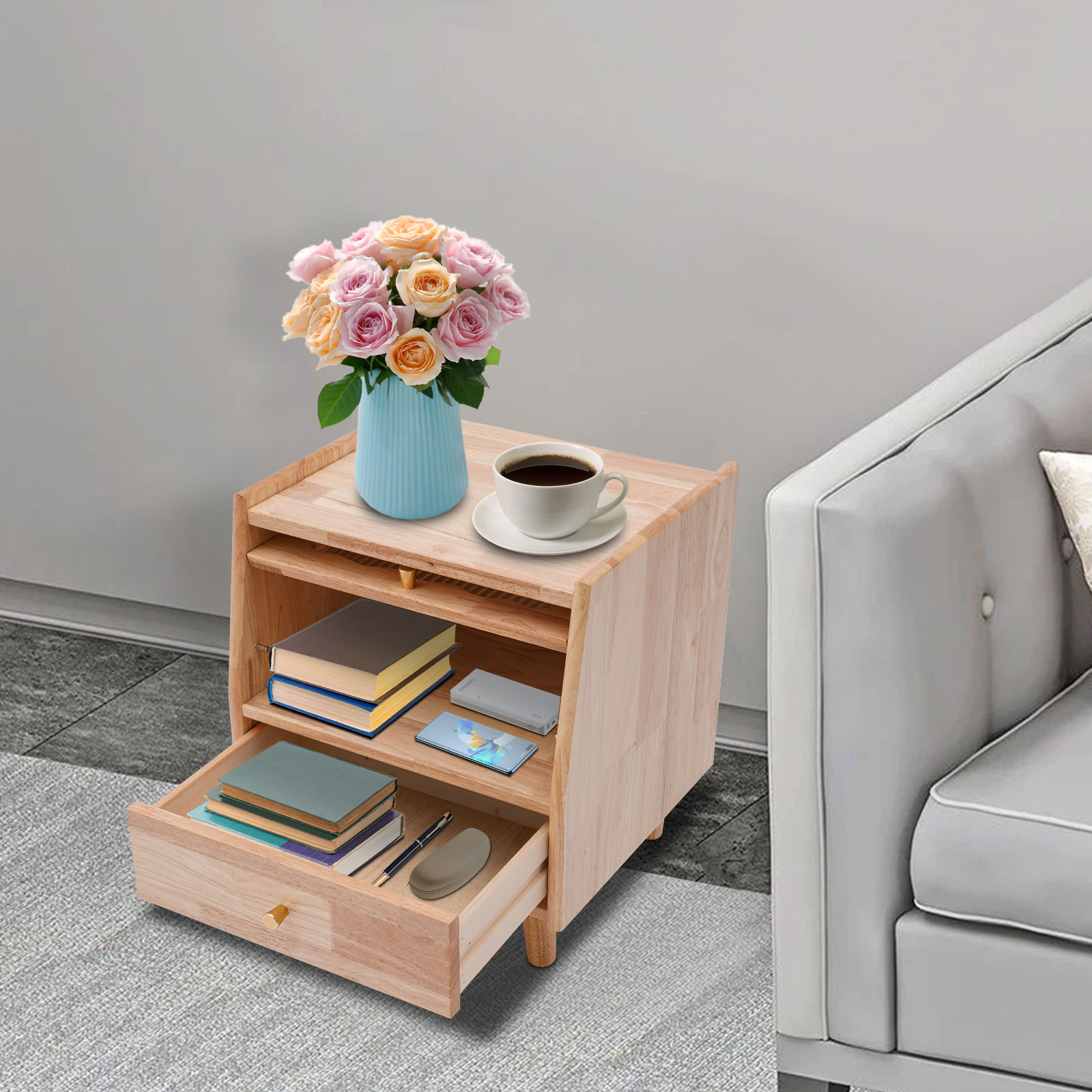 2-Tier Bedside Cabinet Storage - Office Furniture For Small Spaces review and price