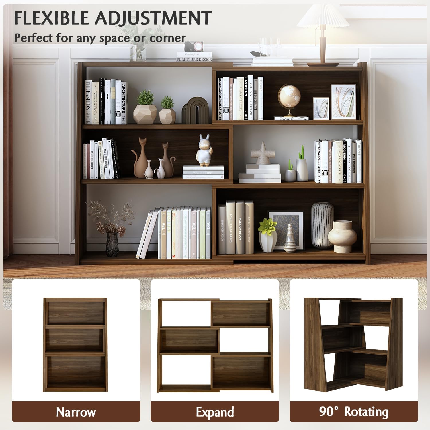 3 Tier Wooden Extendable Shelf - Office Furniture For Small Spaces review and price