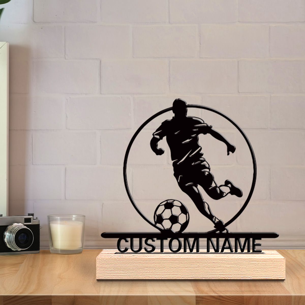 Custom Soccer Player Metal Sta - Office Furniture Ideas review and price