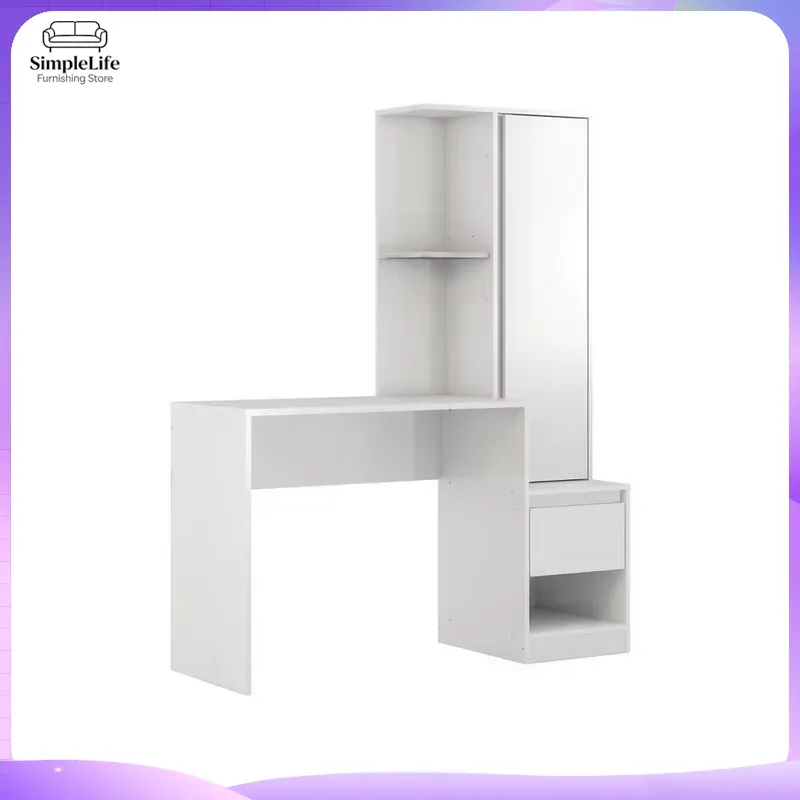 1 Drawer 1 Shelf Desk with Cab - Office Furniture For Small Spaces review and price