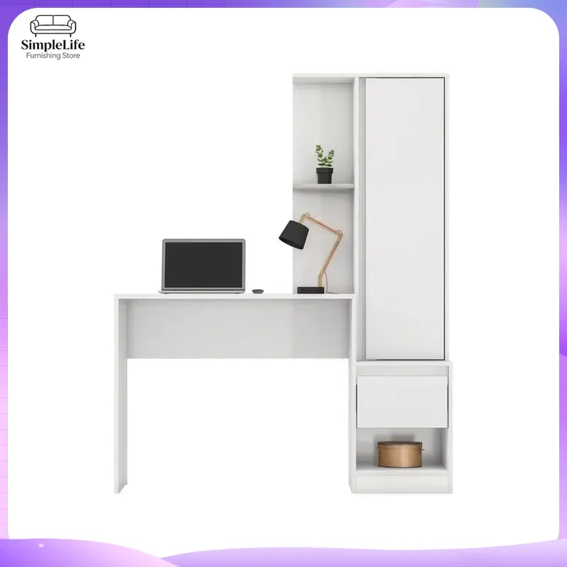 1 Drawer 1 Shelf Desk with Cab - Office Furniture For Small Spaces review and price